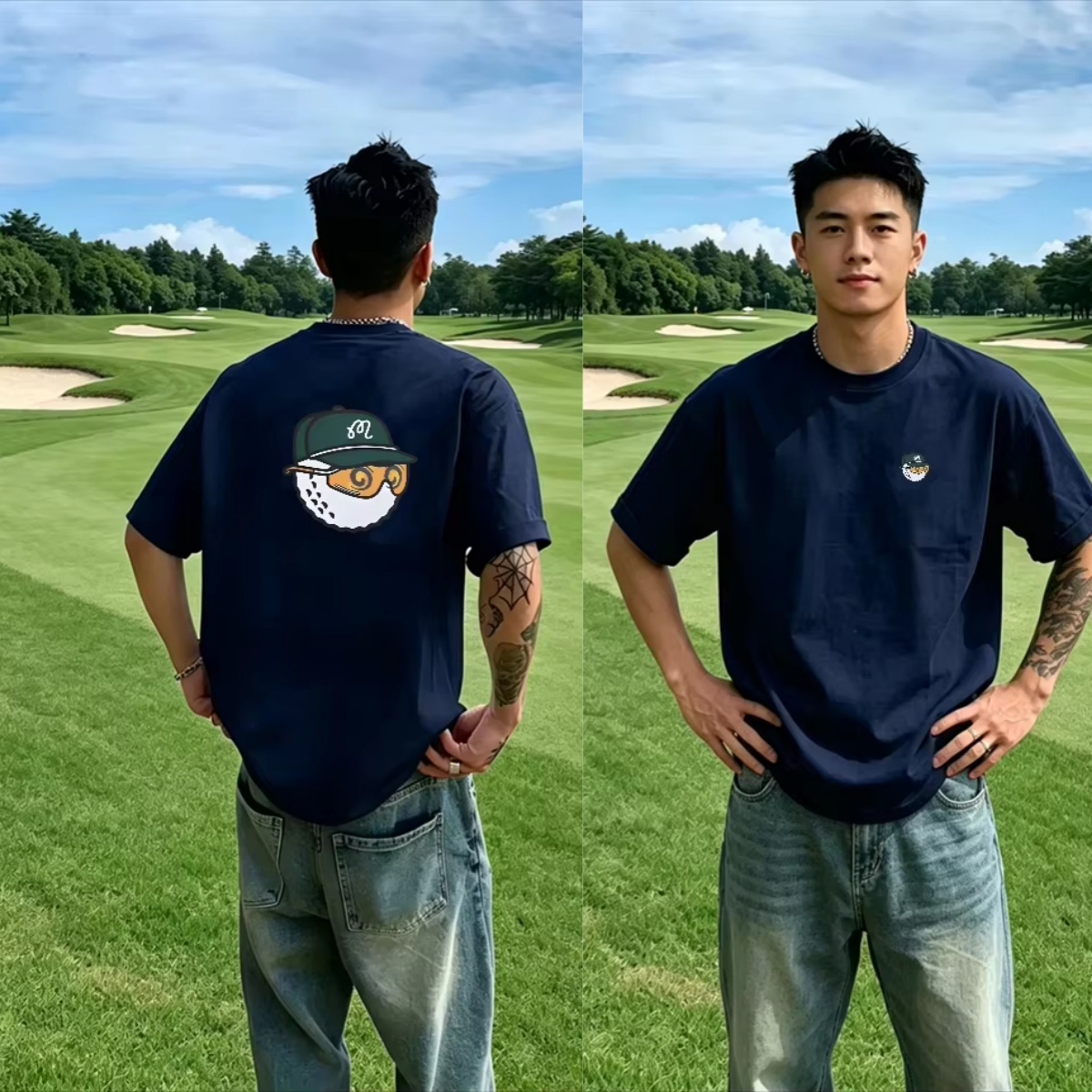 Kaos Katun Pria Wanita Bergamb - Streetwear Brand Golf ulasan dan harga